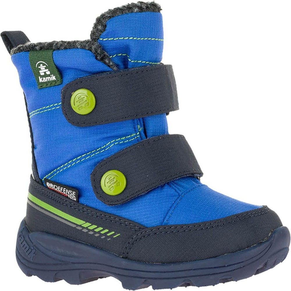 Kamik Pep Faux fur lined Green and Blue Kids' winter Boots